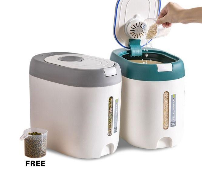 TEMPAT WADAH PENYIMPAN BERAS RICE BOX DISPENSER BERAS 10 KG 5 KG RICE DISPENSER RICE BUKET TERMURAH 