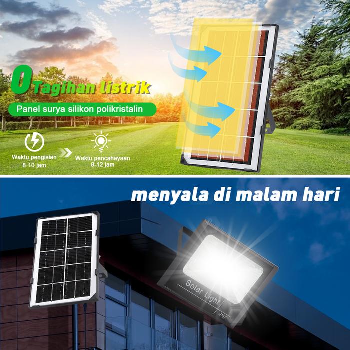 New Lampu Sorot Solar Cell LAMPU LED TENAGA MATAHARI 300 Watt Lampu Tenaga Surya LAMPU PANEL SURYA L