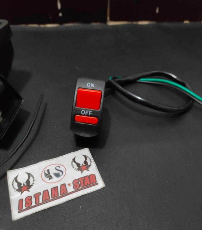 LAMPU HALOGEN SOROT TEMBAK TOPI + TUTUP+ SAKLAR STANG