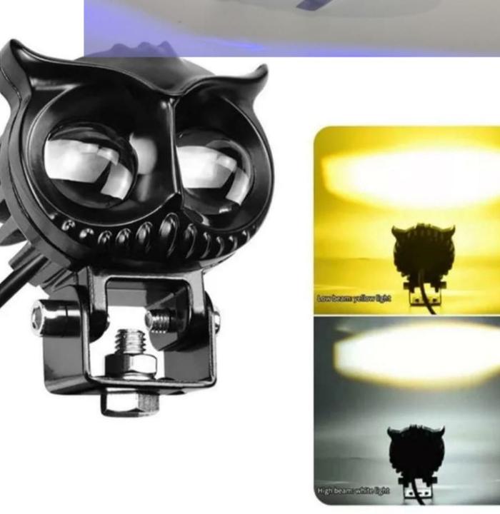 Lampu Tembak Sorot LED Cree Owl laser super terang yellow white motor honda Tiger Motor Scorpio Satr