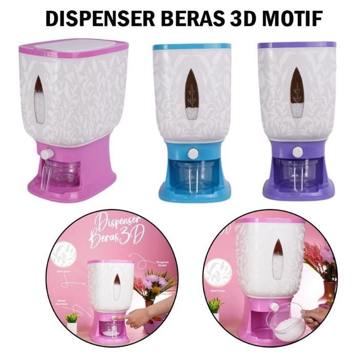 SST TRI J - Dispenser Beras 10kg - Tempat Penyimpanan Beras Rice Box