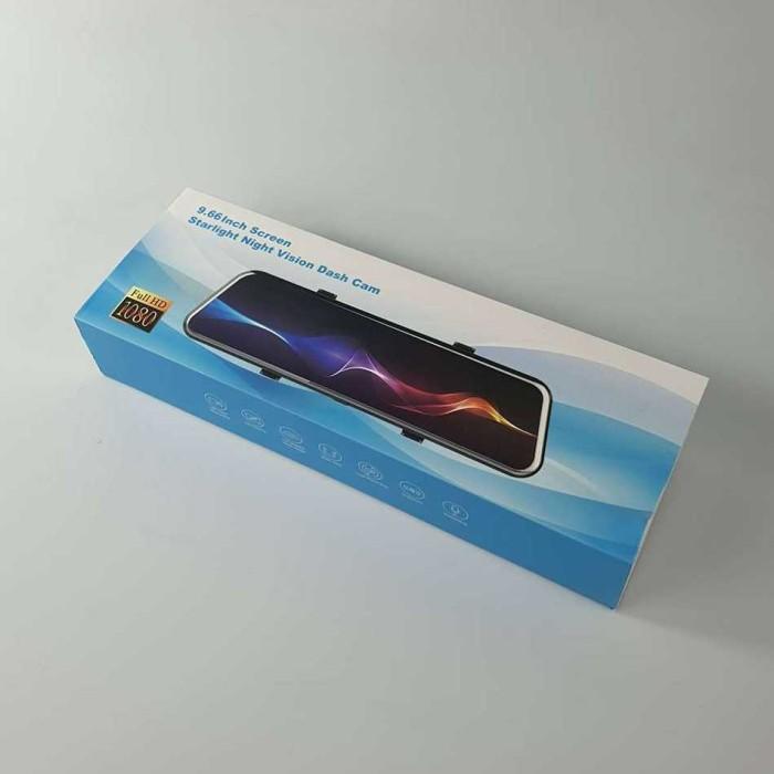Kamera Spion Tengah Mobil Dashcam GPS WiFi HDR 2K IPS 9.66 Inch VODOOL