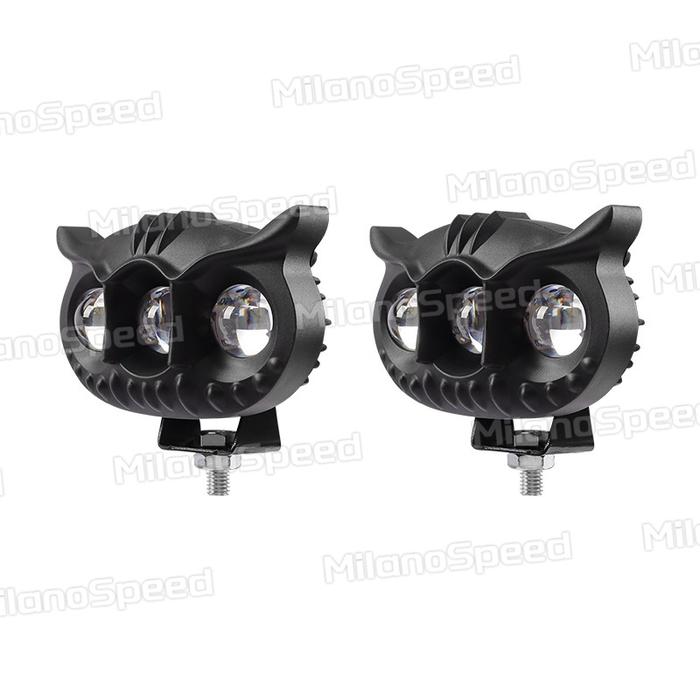 Lampu Tembak Motor Mobil /lampu Sorot Led/lampu Sorot Owl 3 Led Dc 12-24v 40w Cahaya Kuning-putih/ow