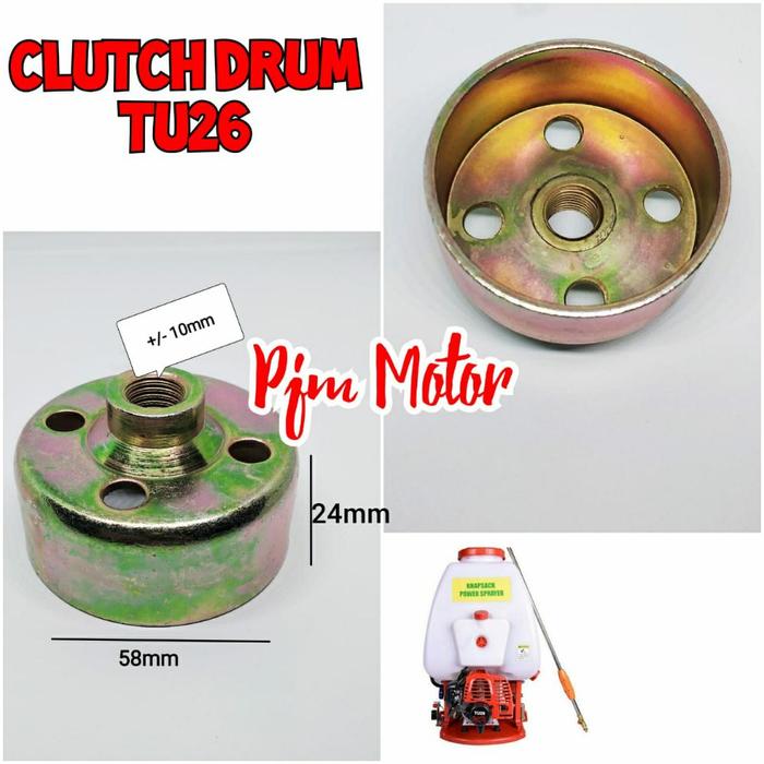 Tu26 Clutch Drum Rumah Kain Klos Kampas Sporket Mesin Semprot Pompa Hama Tu26 TNK777 767 Tanika