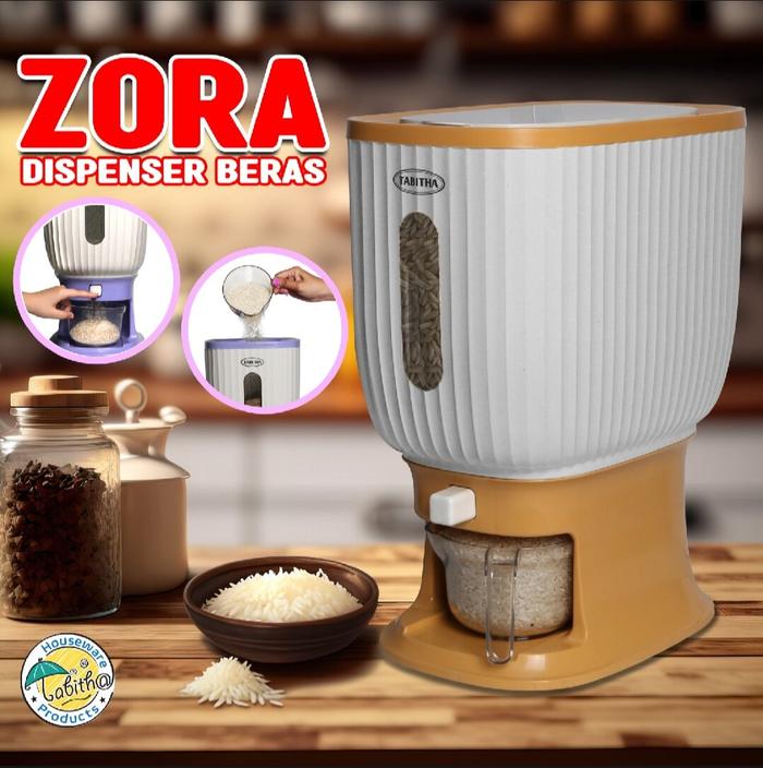 Zora Dispenser Beras 10 Liter Tempat Penyimpanan Beras