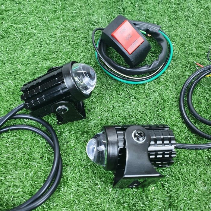 Lampu Tembak Laser Led Mini 2 Warna Lampu Tembak Sorot Foglamp Mini D2 Laser Gun/lampu tembak laser 