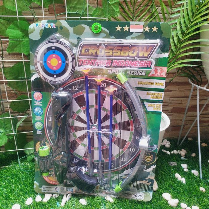 Mainan panahan crosbow gun set anak - mainan panah dart