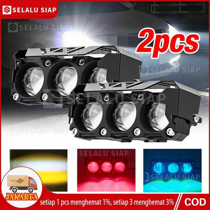 Lampu Tembak Lader LED SQL 3 Mata CR7  MINI Lampu Tembak Sorot Upgrade Plus devil full alumunium wat