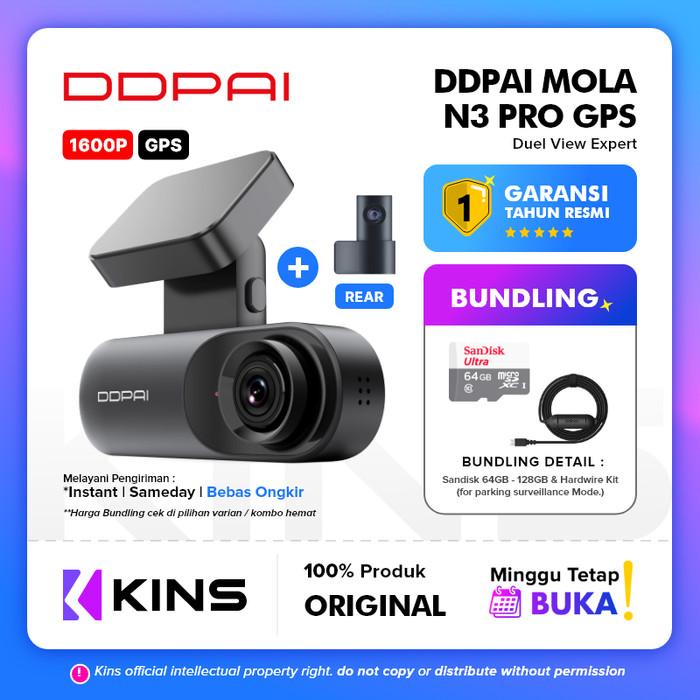 DDPAI Mola N3 Pro GPS Dash Cam - Kamera Dasbor 2K