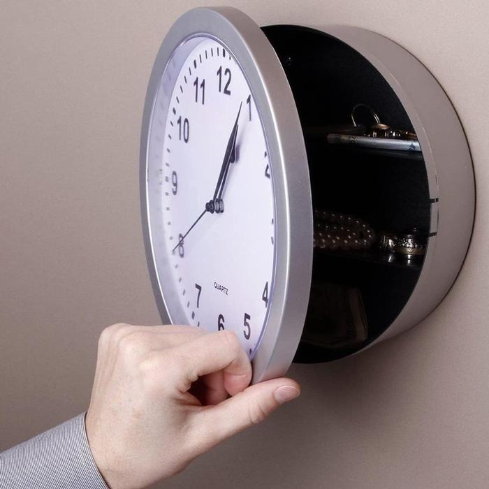 Jam Dinding MIZHI Dengan Brankas Tersembunyi, Wall Clock Storage Box