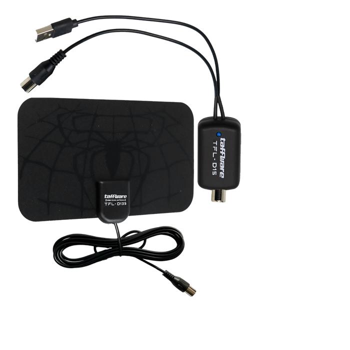Spider Original Antena TV + Penguat Signal 4K TV Anten FullHD Digital Analog 4K Set Top Box STB Mart