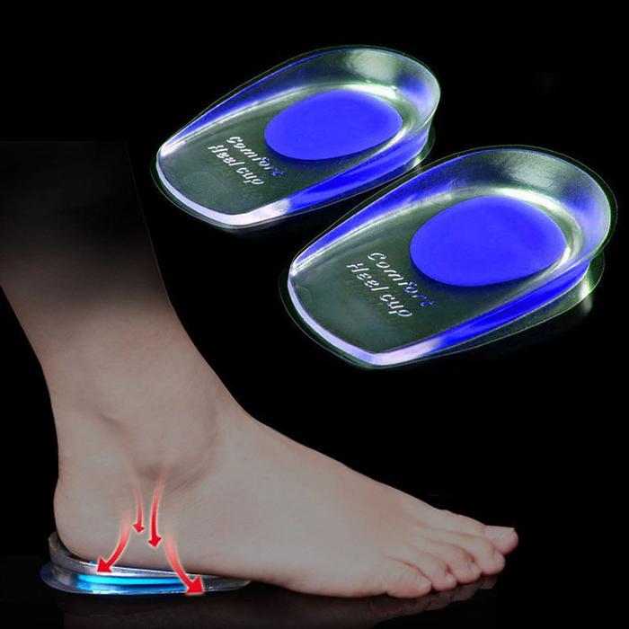 Insular Alas Kaki Sol Sepatu Soft Silicone Gel Half Heel Man - J123 - 7RHR2HBL