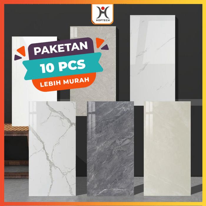 PAKET 10 PCS Wallpaper dinding VINYL Marble 30 x 60 cm /  Lantai Vinyl Marbel Granit / Stiker Lemari