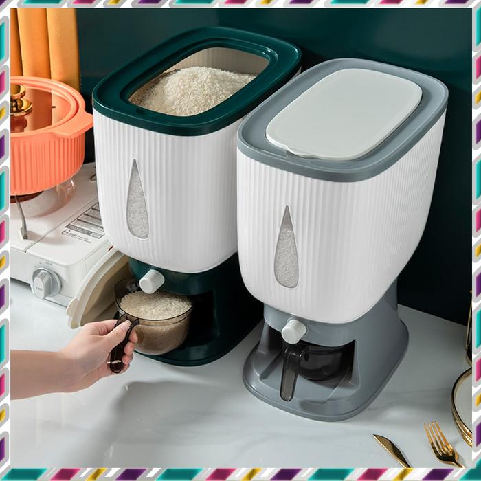 Dispenser Beras 10 KG Rice Box Dispenser / Tempat Wadah Penyimpanan Beras Otomatis 10 kg PH C360.
