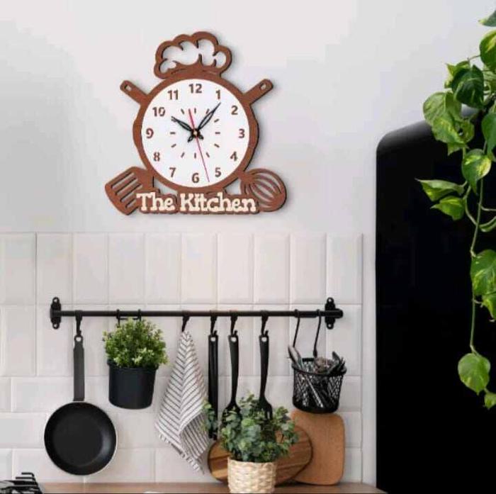 Jam Hiasan Dinding Estetik Unik Dapur The Kitchen JD0013