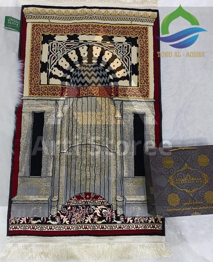 Diskon-Sajadah Raudah/Mihrab 3d new Original Madinah - Merah-Murah