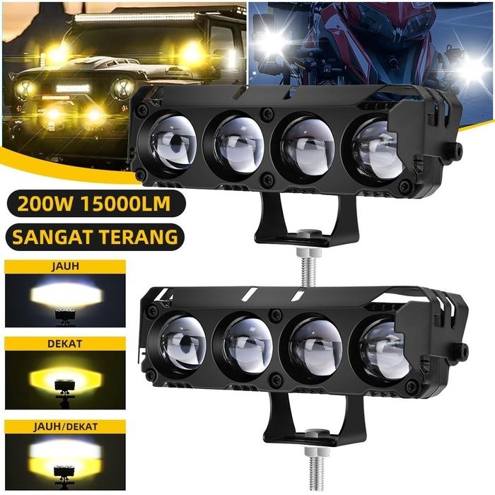【FREE SAKLAR】12V / 24V Lampu Sorot Tembak Mobil Lampu LED Tembak Sorot D3 SQL Lampu Tembak Sorot LED