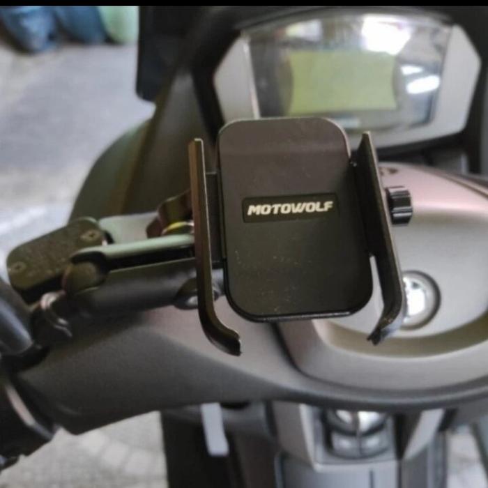 holder hp GPS MOTOWOLF V3 di spion motor NMAX VARIO AEROX XMAX FAZZIO BEAT GRAND FILANO