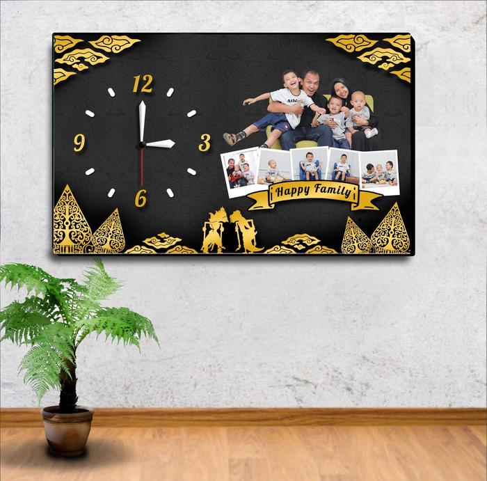 Kado Jam Dinding Foto Keluarga Custom Walldecor