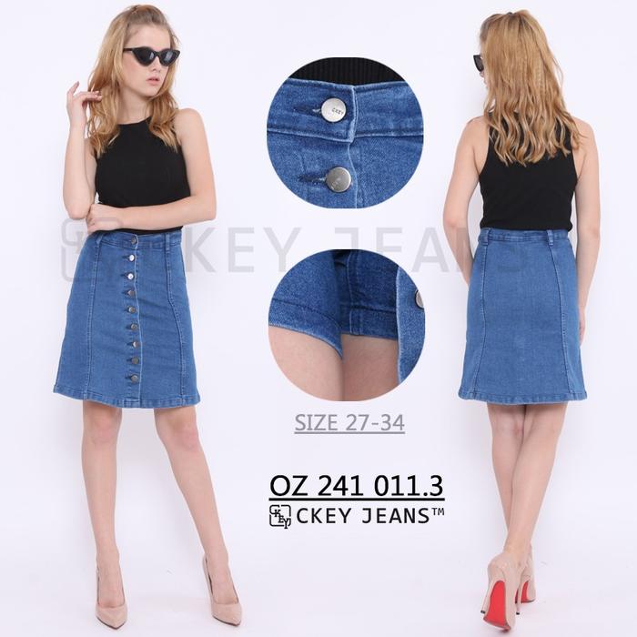Ckey Jeans - Rok Jeans Celana / Skort 3/4