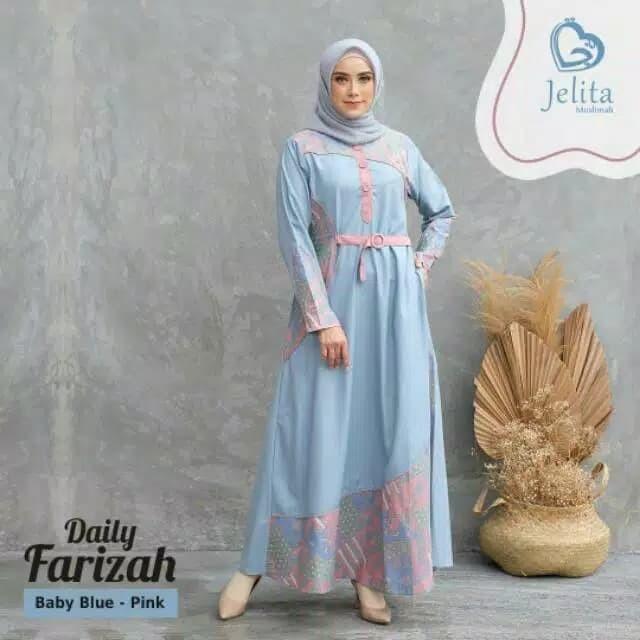 NEW COLLECTIN!! DRESS FARIZAH BY JELITA MUSLIMAH ( JELGANT )