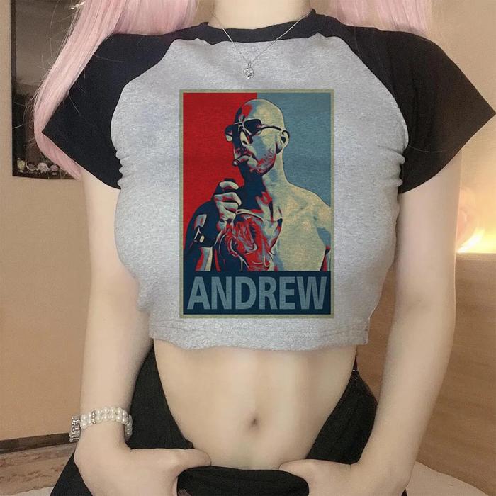 Andrew Tate hippie streetwear crop top Woman streetwear gothic aesthetic fairycore cropped clothes