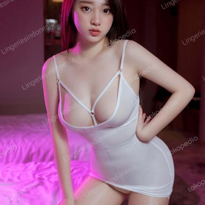 Lingerie Sexy Es Sutra Transparan Seragam Rok Pendek Mini import