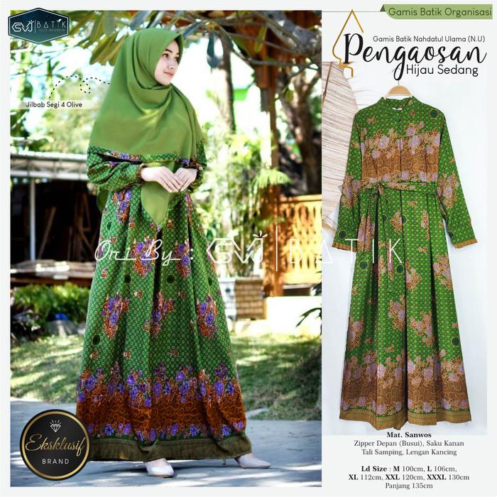 Gamis muslimat nu terbaru 2024 kekinian baju muslim wanita jumbo pengajian seragaman jumbo adem lemb