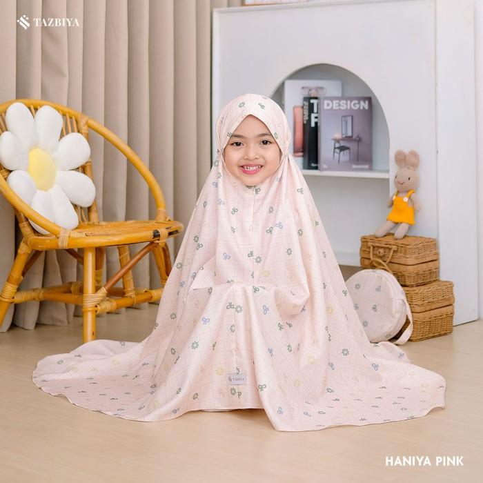 HomeSweet- MUKENA ANAK KECIL TAZBIYA HANIYA SERIES I MUKENA ANAK RAYON | FREE TAS MUKENA - GREY, M