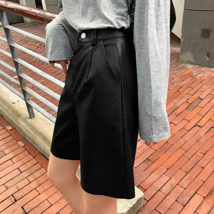 Celana pendek kulit wanita/Celana pendek Kulit Imitasi/Celana pendek
