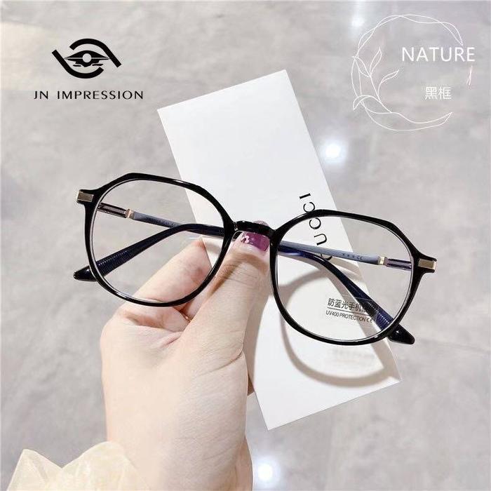 JN IMPRESSION Yang Baru Fashion Glasses Kacamata Minus Korea Poligon R