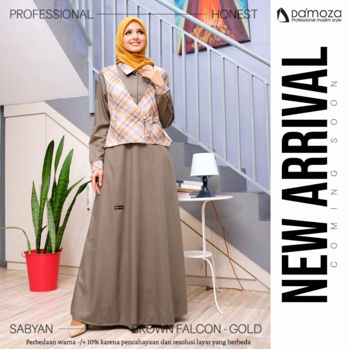 NEW COLLECTIN!! DAMOZA-GAMIS SABYAN BROWN COTTON LOOK LINEN DRESS MUSLIMAH KERJA