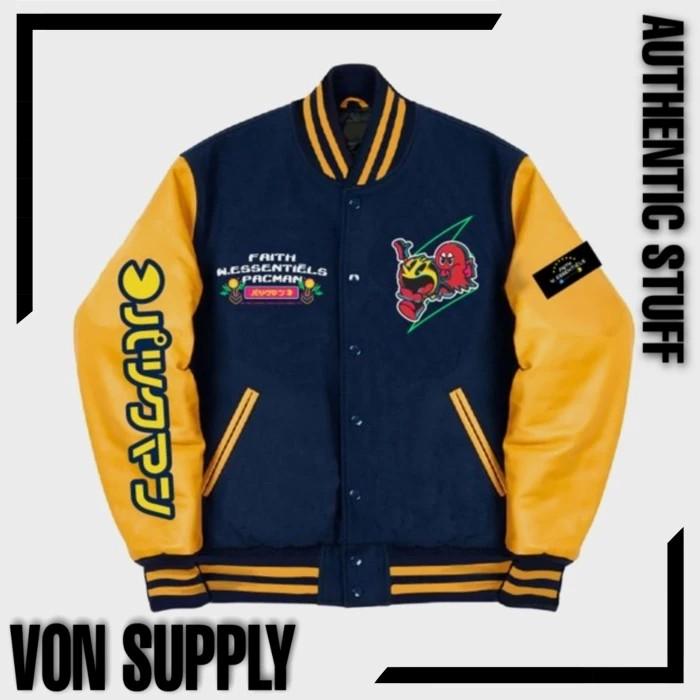 Sale Terbatas Faith X W.Essentiels X Pac Man Varsity "Flashing Ghost" Jacket Pacman Aman