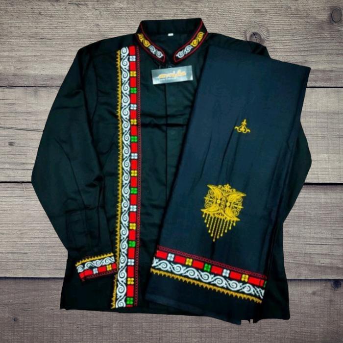 PRODUK TERBARU BAJU KOKO DAN SARUNG BORDIR ACEH MOTIF GAYO READYY