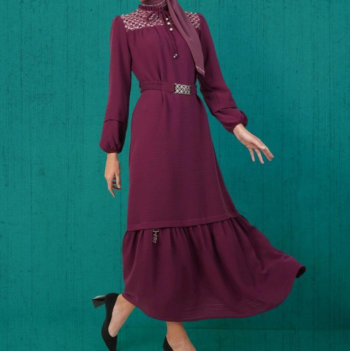 NENIKU ABAYA HIKMAT FASHION D4492-02 PURPLE