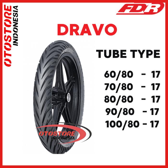 Ban Luar Ring 17 Dravo Tubetype 60/80 70/80 80/80 90/80 100/80 FDR Tube type