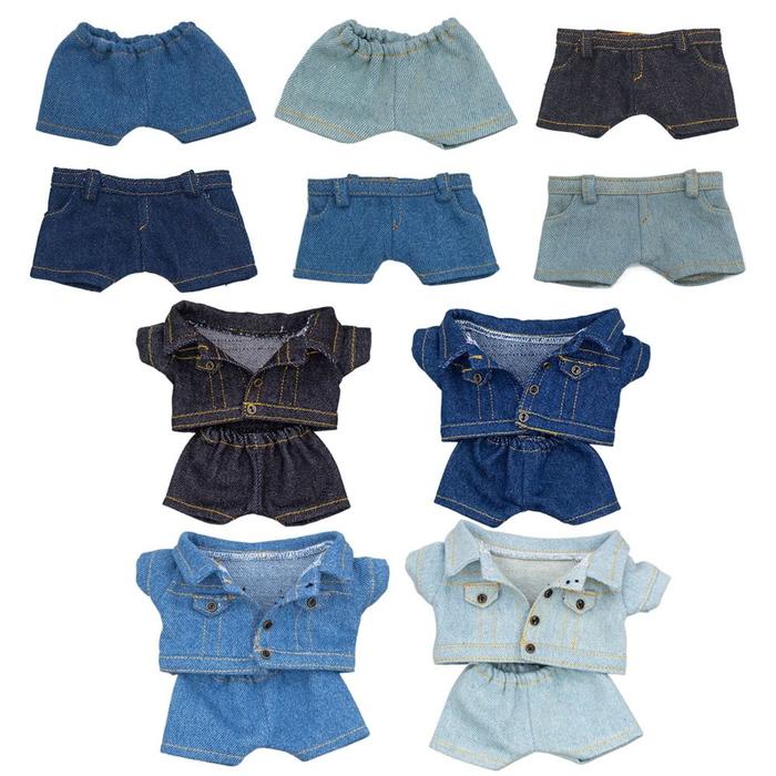 Dolls Clothes Accessories Casual Wears Jeans Doll Jeans Pants 10cm Doll Jeans Fashion Cotton Jacket 