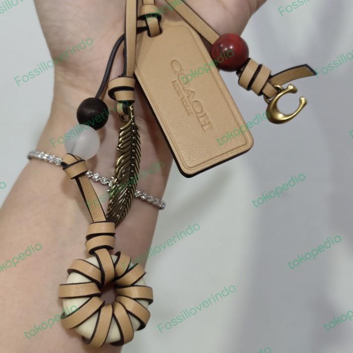 COACH BAG CHARM TAN ORIGINAL GANTUNGAN TAS KEYRING