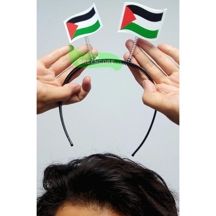 Bando tuing bendera palestina kaos pria sorban atribut palestine topi ikat kepala hijab jilbab syal 