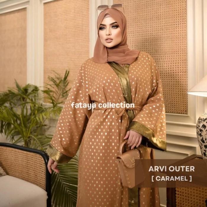 FATAYA COLLECTION ARVI OUTERWEAR SERIES MOTIF POLKADOT FOIL SULAM EMAS