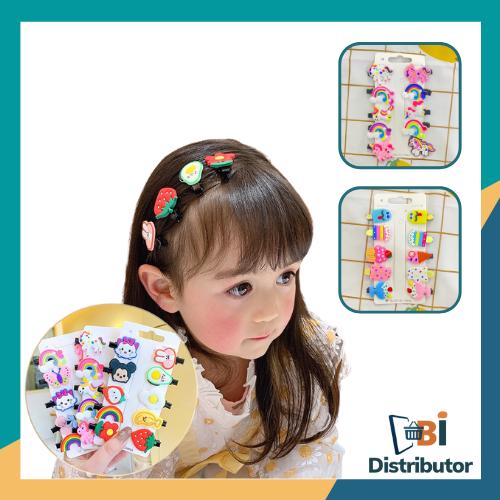 DBI Jepit Rambut Anak Perempuan Lucu 10 in 1 Jepitan Rambut Fashion Karakter Jepitan Hair Pin Gaya K