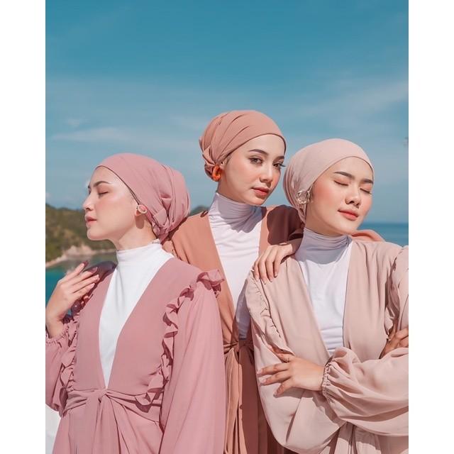 Koyu Hijab Turban Instant / Pasmina Instant Ceruti Turban Terbatas