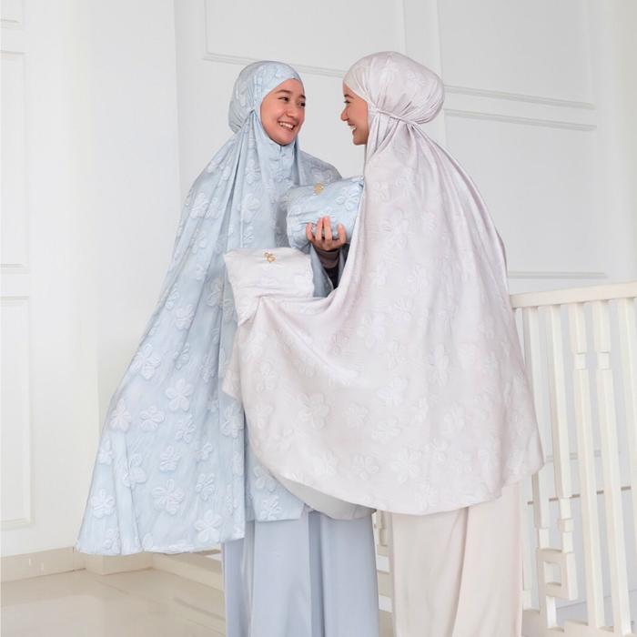 (Langsung Diproses) 8Scarves Mukena Silk / Prayer Set - Zahira Collection