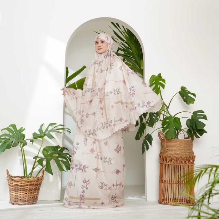 (Langsung Diproses) Maia By Hasya - (Free Sejadah Muka & Gantungan) Mukena Emily Oleta Series Motif 