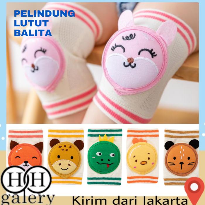 Pelindung lutut Balita Anti slip motif animal Kaos Kaki deker bulat karakter Bantalan Lutut anak Jar
