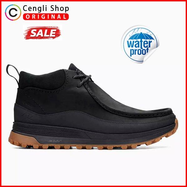 CLARKS SEPATU BOOT PRIA ORIGINAL BOOTS KULIT ASLI ORI CASUAL SPORT TRAIL ADVENTURE WATERPROOF HITAM