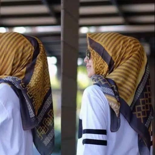 (COD)- Kerudung Deenay Kw Terbaru 2019 Motif Inji Kuning Voal Premium Scarf