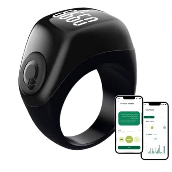 Cincin Tasbih Smart Counter Digital Ring Flex Advance Cincin Pria Wanita Tasbeh Zikir Bluetooth Wate