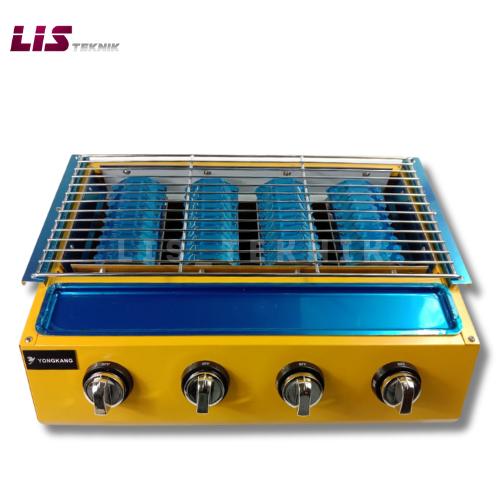 Yongkang Kompor Panggang Sosis Gas 2 Tungku 3 Tungku 4 Tungku Alat Panggangan BBQ