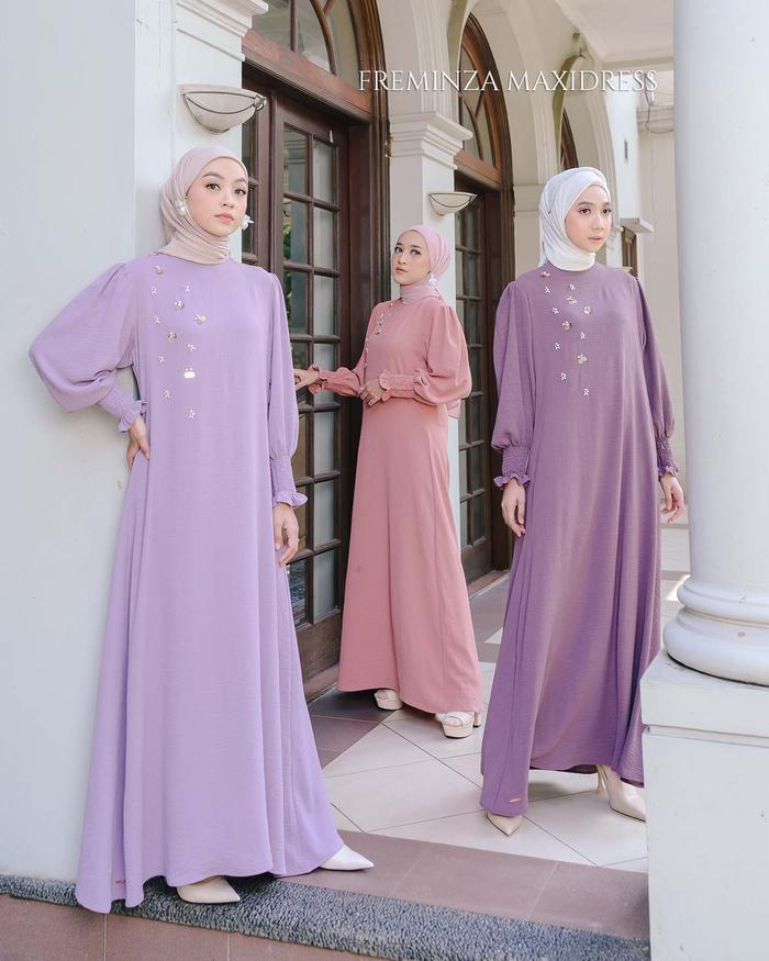 Mayoutfit Freminza Maxidress Gamis Kondangan Muslim Wanita